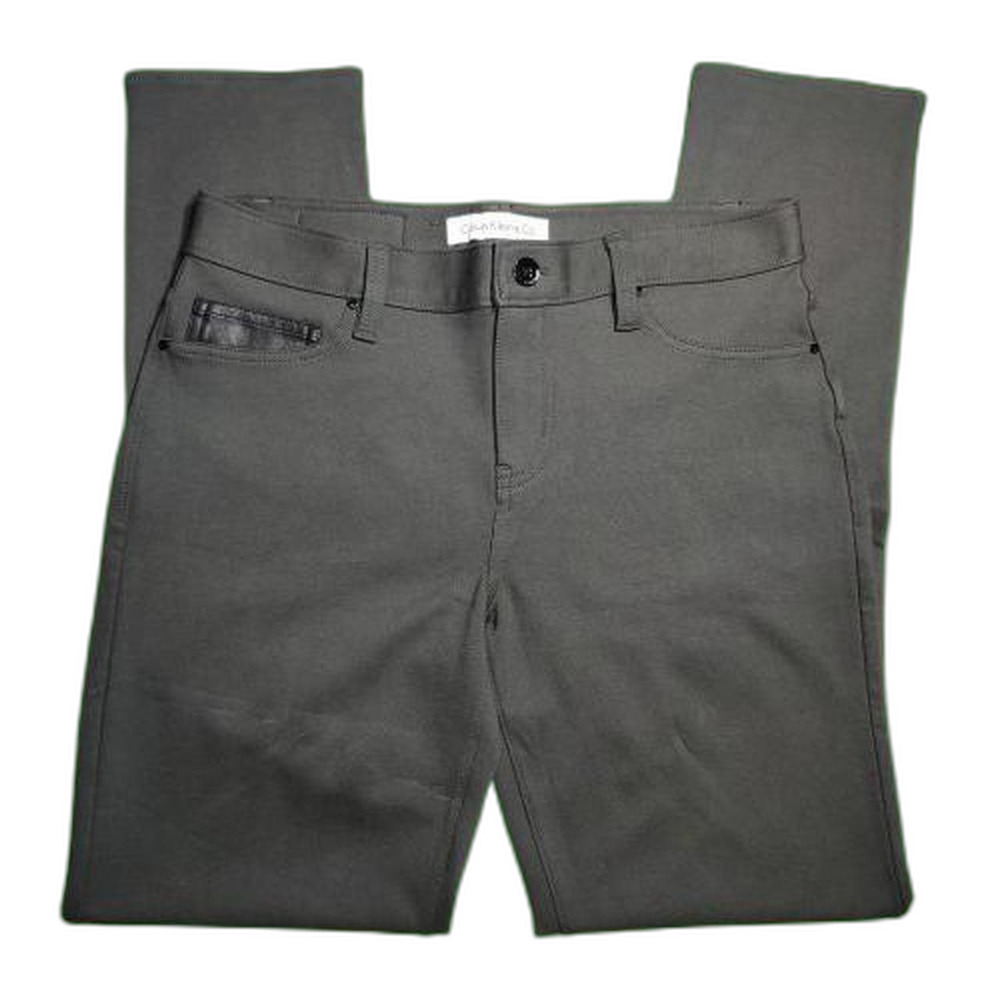 Calvin Klein Jeans Women’s Gray Slim Fit Stretch Pants Trousers Size 10
